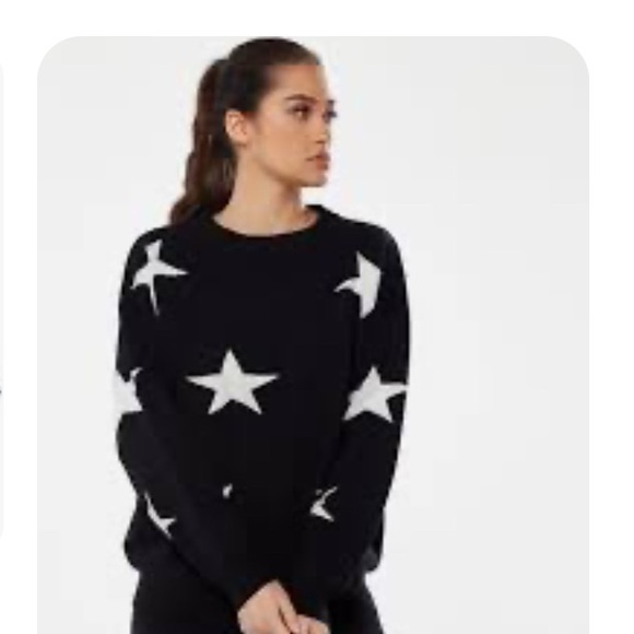 Olivaceous Sweaters - Olivaceous Black and White Star Sweater